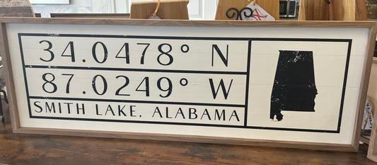 Smith Lake Alabama Alabama Coordinates Sign