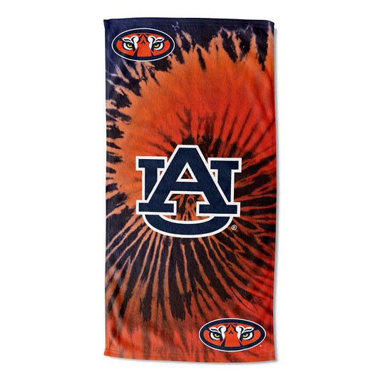 NCAA Auburn Tigers Beach Towel, Psychedelic