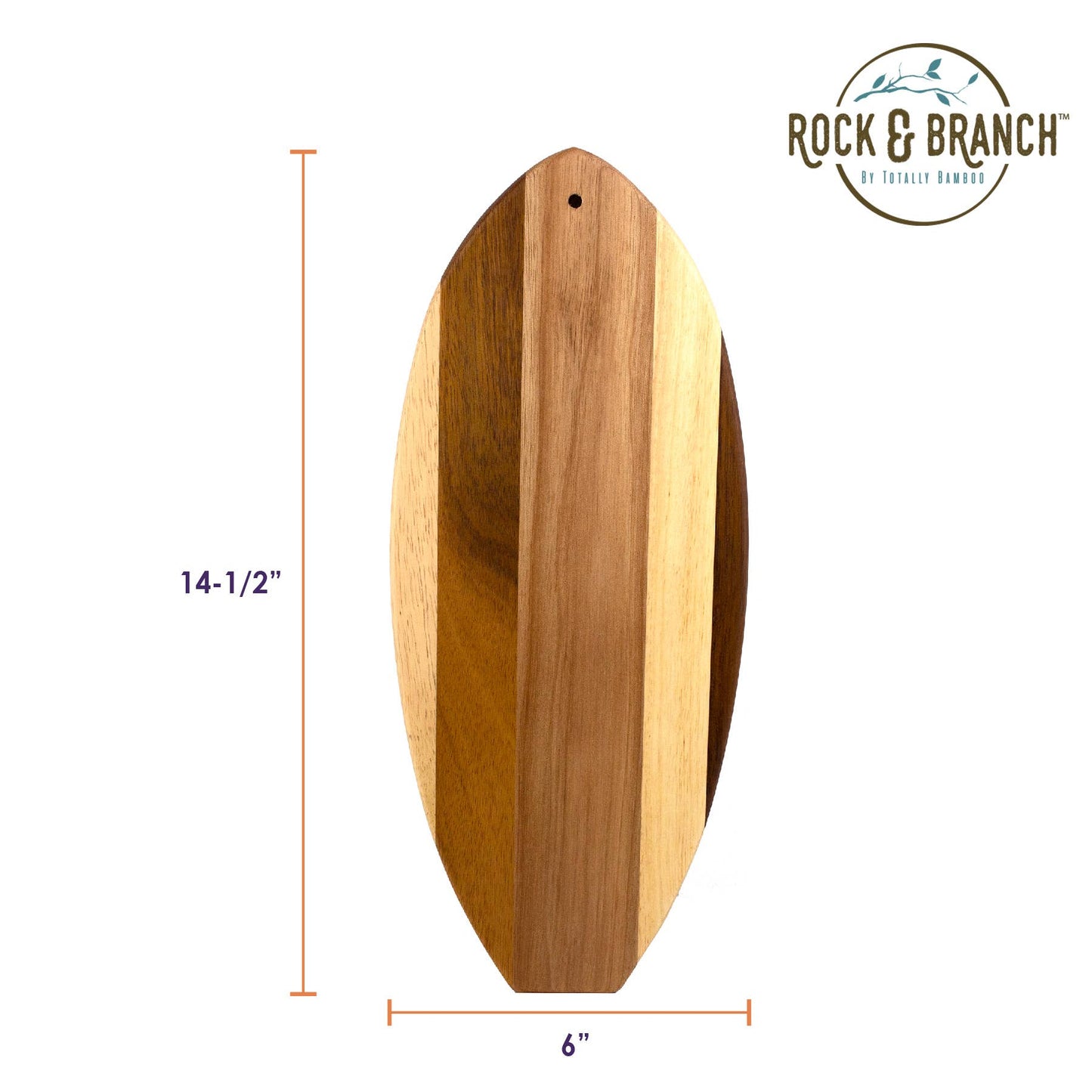 Rock & Branch® Shiplap Li'l Surfer Surfboard Shaped Serving