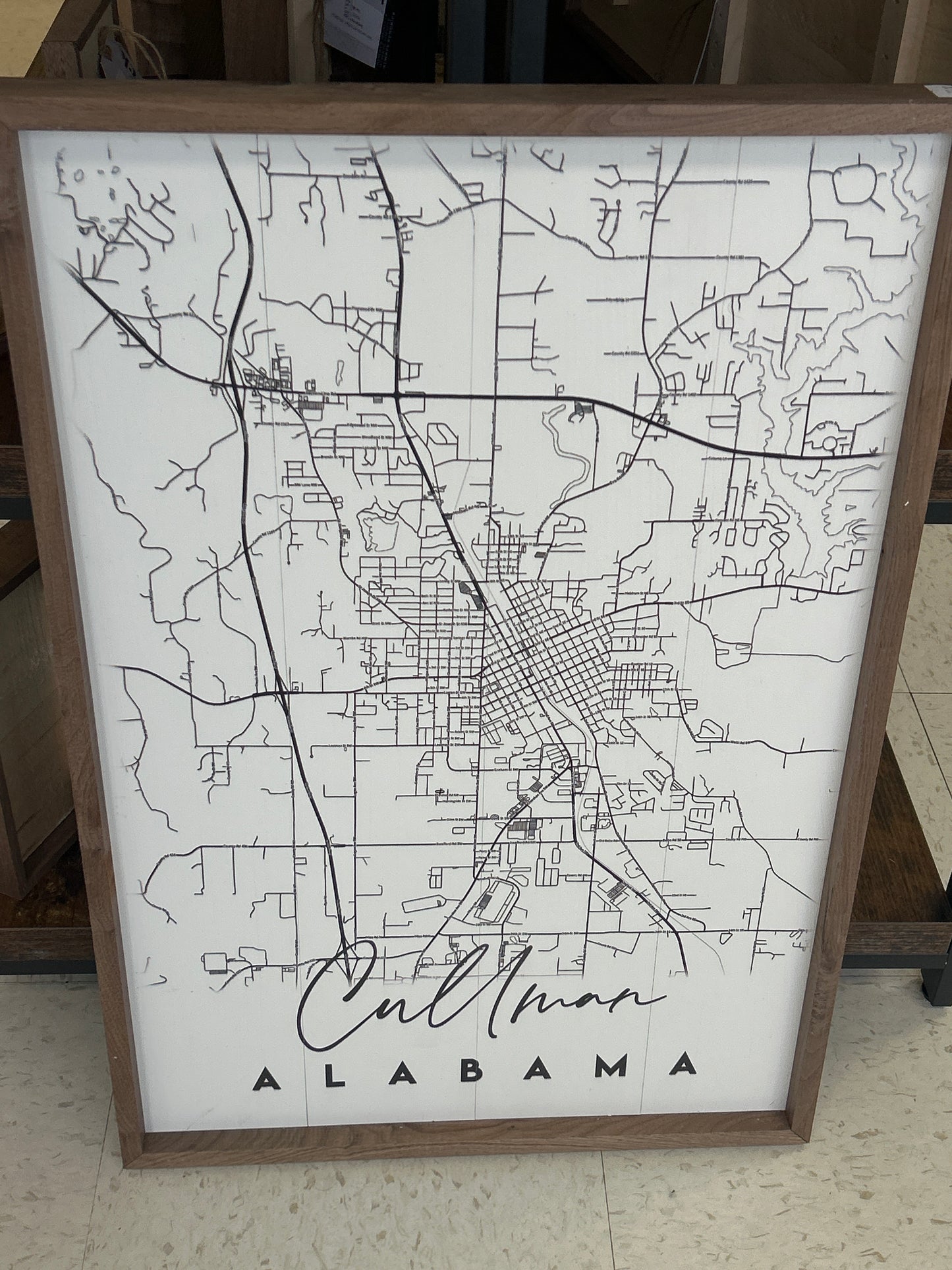 Cullman Alabama Map White