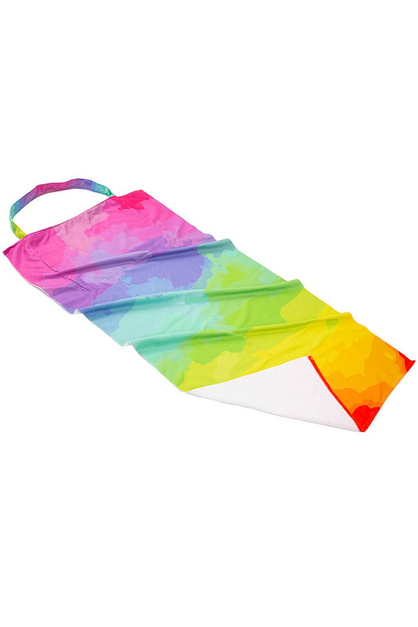 Rainbow Print Beach Towel Bag