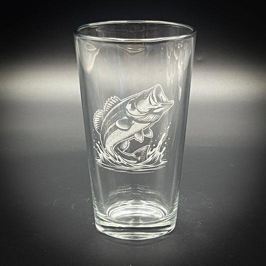 Large Mouth Bass - Pint glass