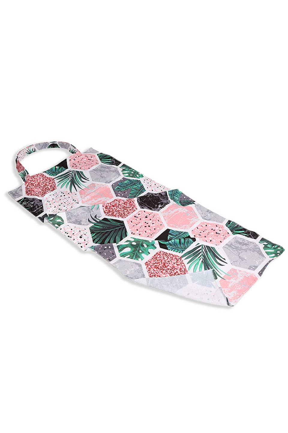 Leaves And Tile Print Beach Towel Bag