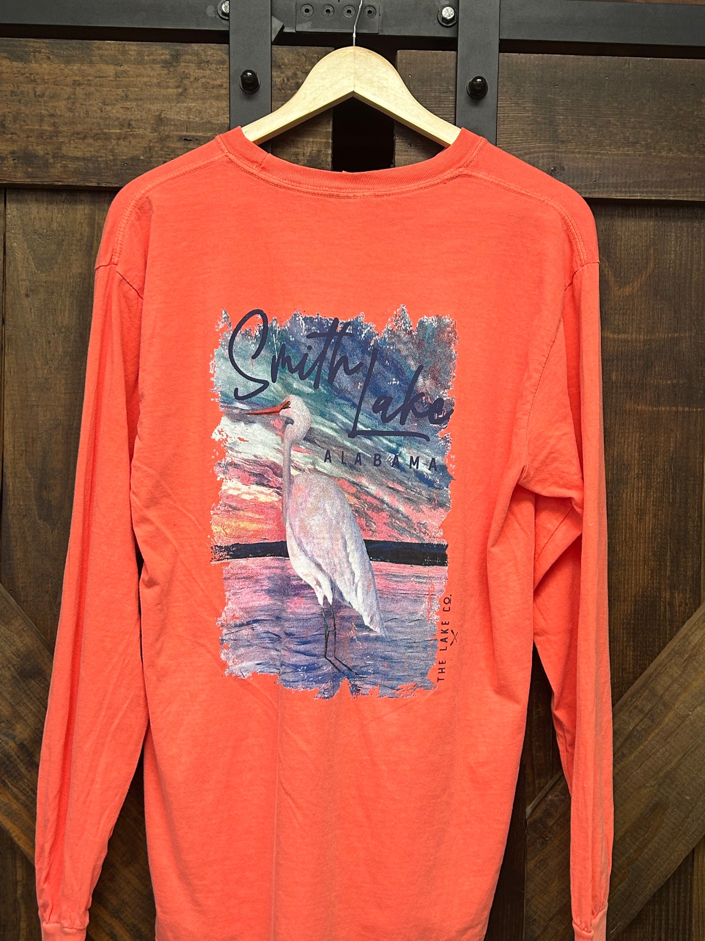 Long Sleeve Tee Smith Lake Crane - The Lake Co.