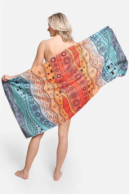 Desert Theme Print Beach Towel Bag