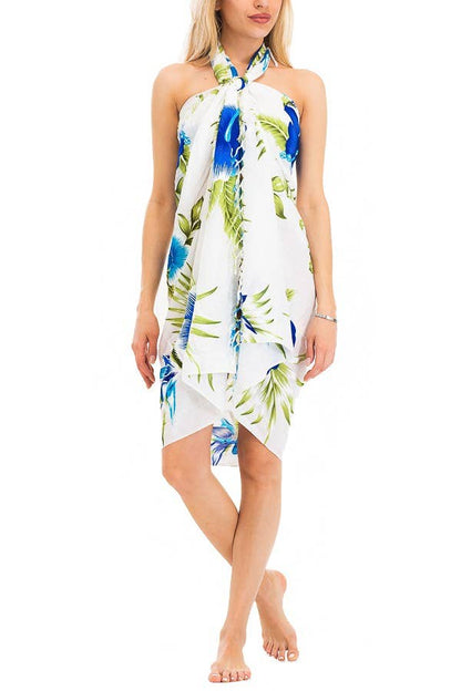 Tropical Blossom Hibiscus Beach Pool Sarong