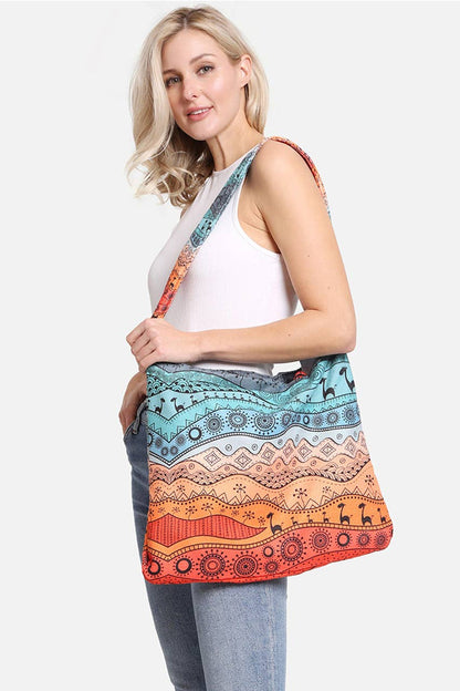 Desert Theme Print Beach Towel Bag