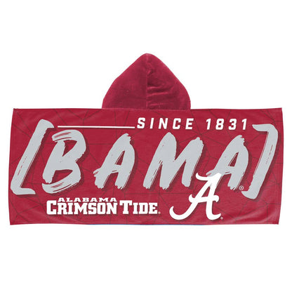 NCAA Alabama Crimson Tide Hooded Beach Towel, 22" x 51"