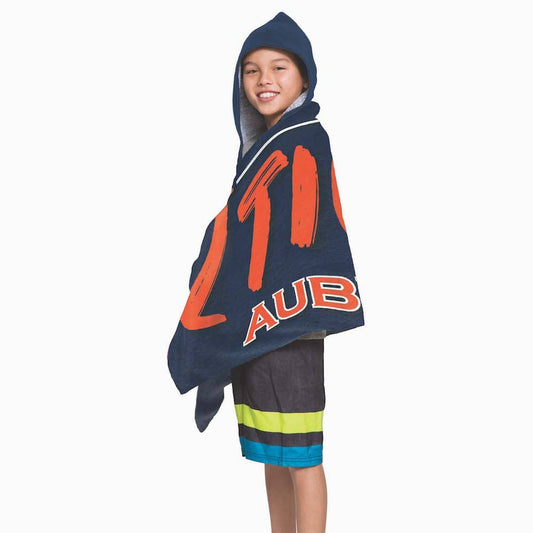 NCAA Auburn Tigers Hooded Beach Towel, 22" x 51"