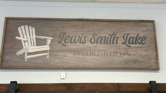 Smith Lake Alabama Adirondack Chair Wooden Sign