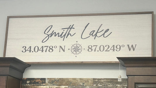 Smith Lake Coordinates and Compass Whitewash