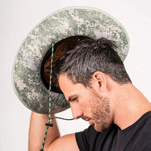 SA Cowboy Under Brim Straw Hat | Green Digi Camo