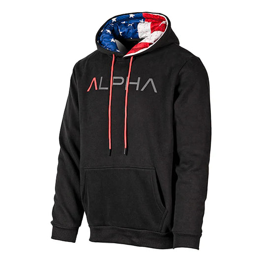 SA Classic Lined Hoodie | Blackout American Flag | AD