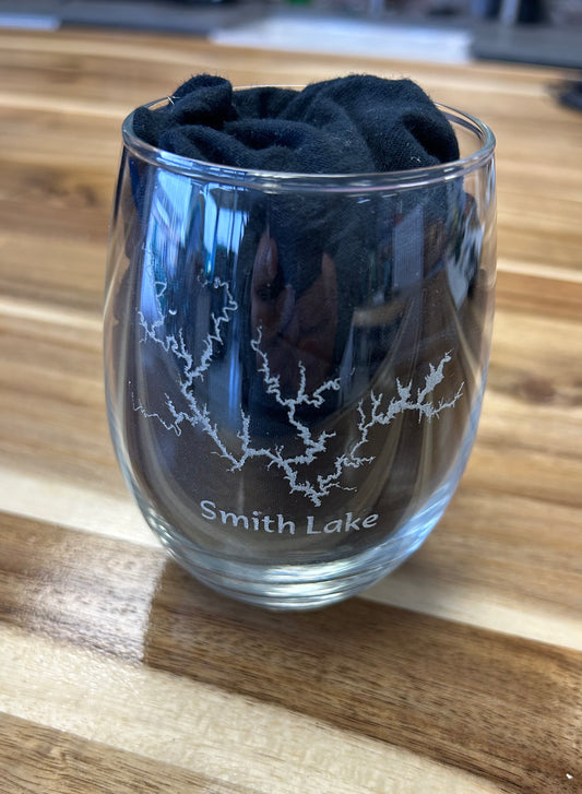 Smith Lake 15 oz Stemless Wine glass