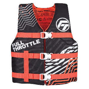 Full Throttle Youth and Teen Nylon Life Jacket - 55-88lb