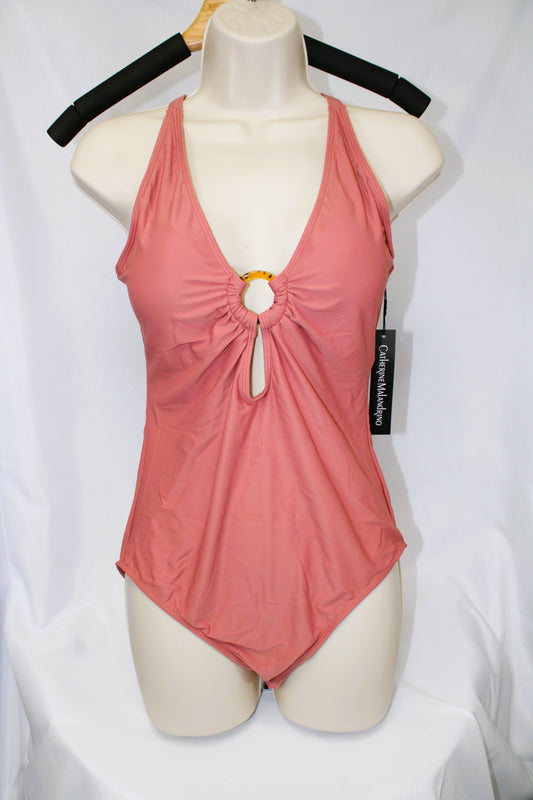 One Piece Swimsuit Mauve colored