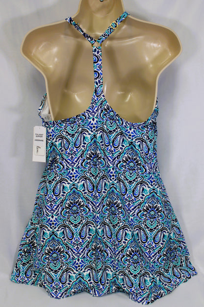 Women's Leilani Swim Dress Blue Paisley Print