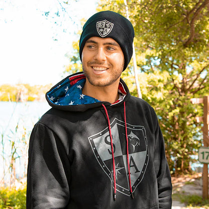 SA Classic Lined Hoodie| American Flag Shield