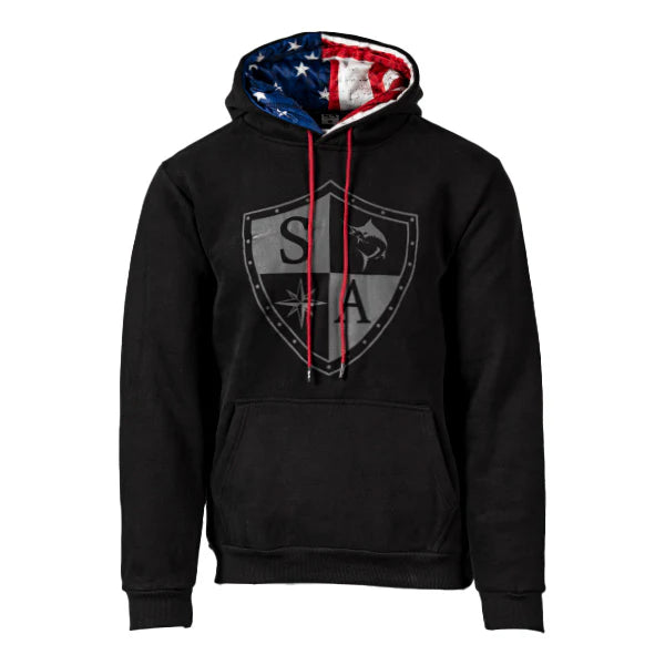 SA Classic Lined Hoodie| American Flag Shield