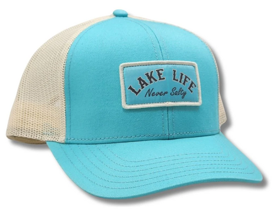 TR Trucker Cap - Lake Life Never Salty - Seafoam/White