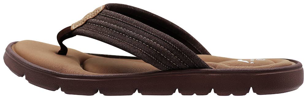 Norty Mens Memory Foam Footbed Comfort Casual Sandal Slip On