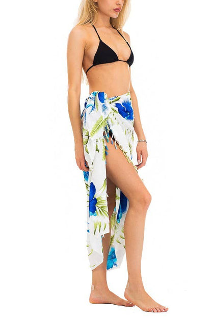 Tropical Blossom Hibiscus Beach Pool Sarong