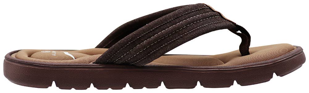 Norty Mens Memory Foam Footbed Comfort Casual Sandal Slip On