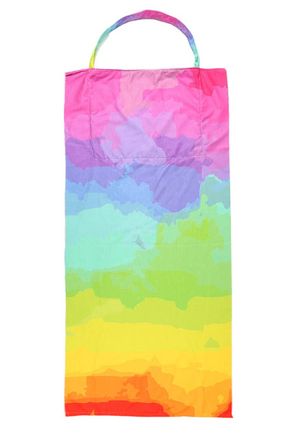 Rainbow Print Beach Towel Bag